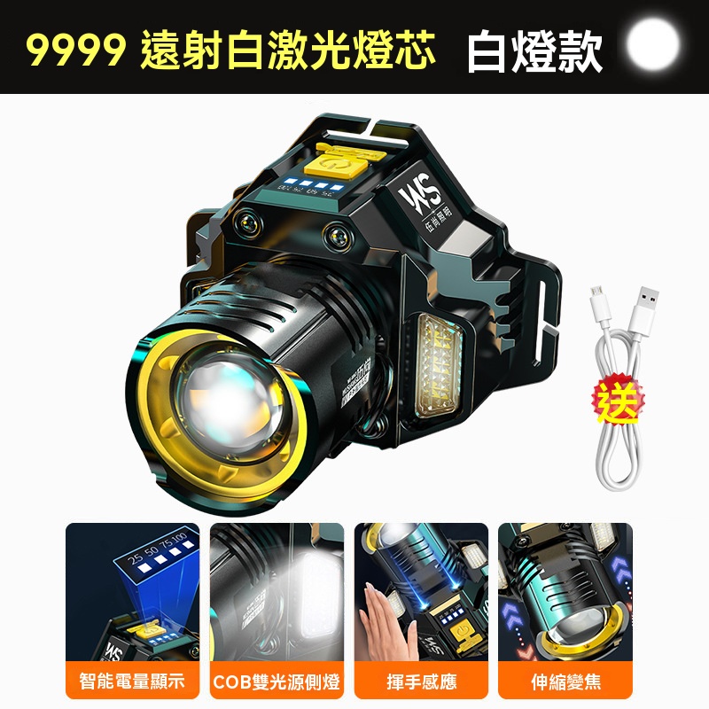 超強光頭戴燈